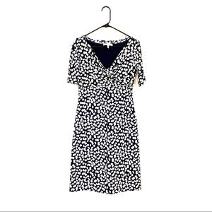 Max Mara Jersey 1/2 Sleeve Polka Dot Dress 4 40 S